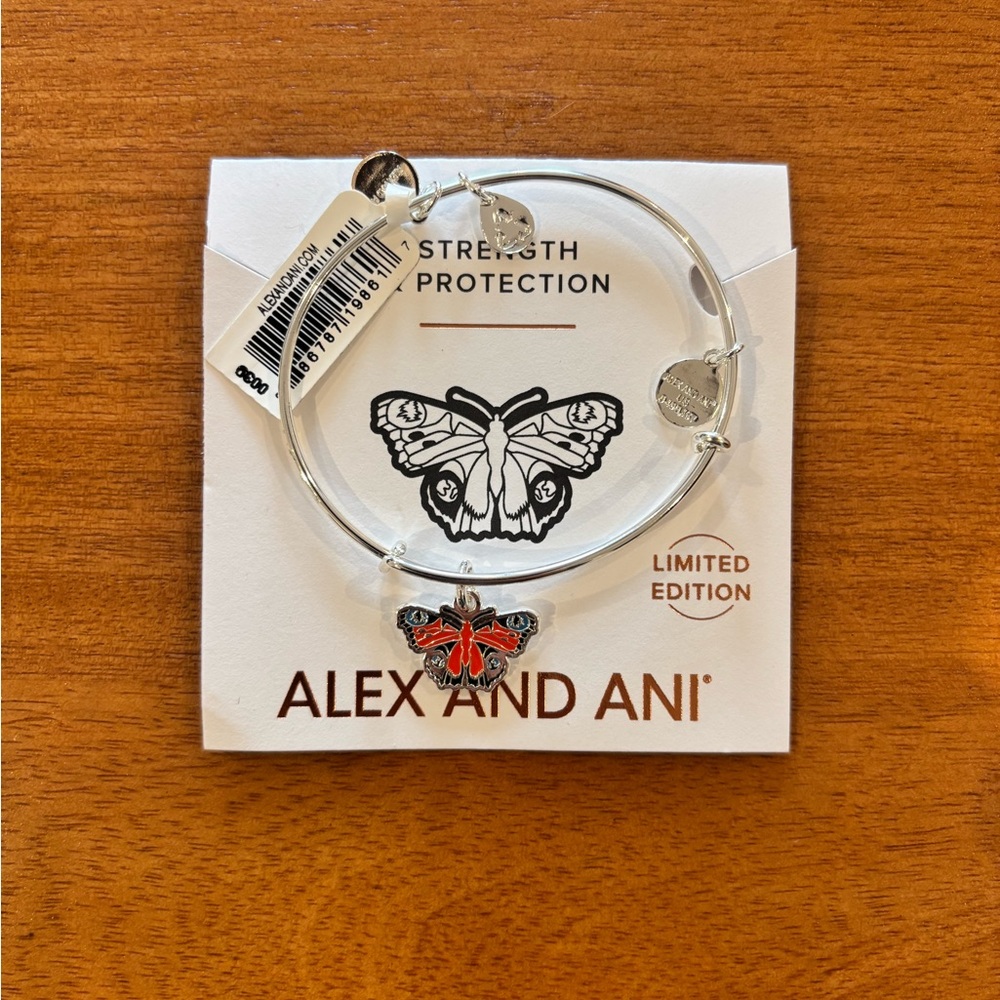 Alex and Ani Peacock Butterfly Charm Bracelet